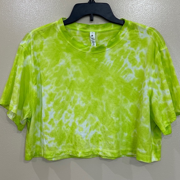 Lululemon All Yours Cropped Cotton T-Shirt *Tie Dye - Picture 2 of 6